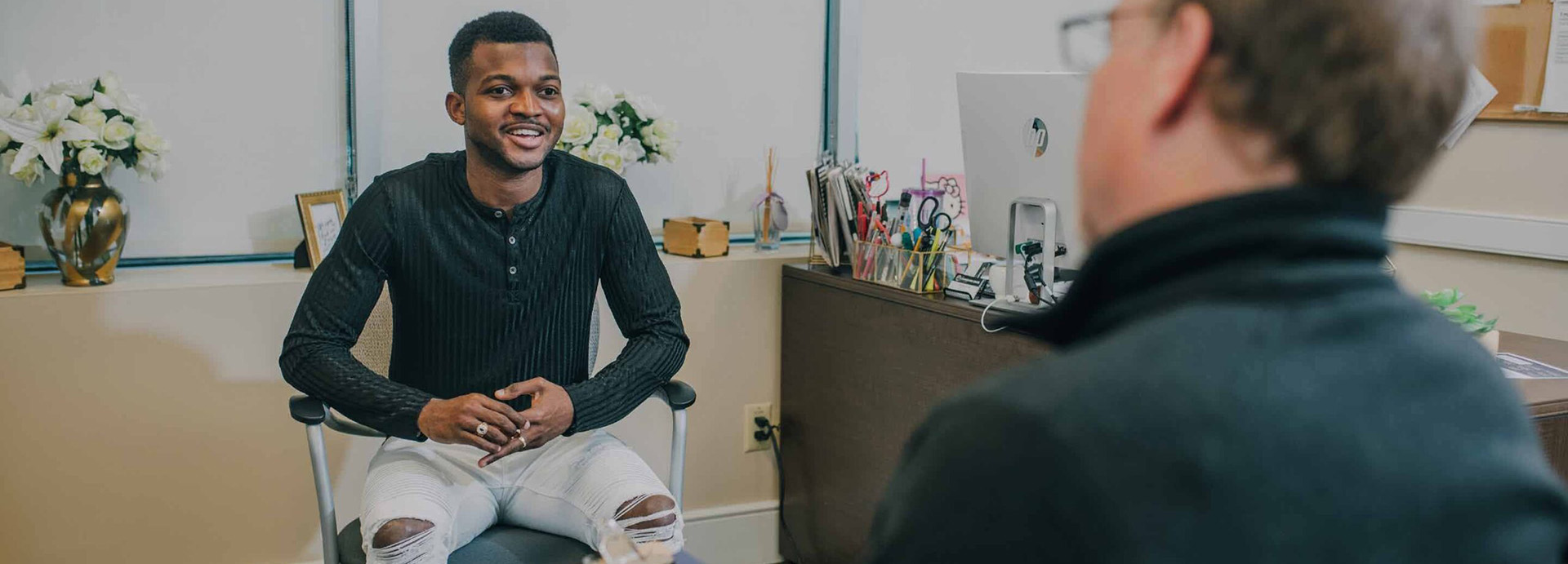A Man Engaging in conversation at The Counseling Center Middlesex